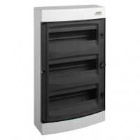 Модульний щиток, прозорі дверцята, настінного монтажу, IP40, 3 ряда, 3x12 модулі, PNS 36T