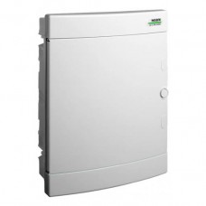 Модульний щиток, білі дверцята, для пустотних стін, вбудованого монтажа, IP40, 2 ряда, 2x12 модулі,