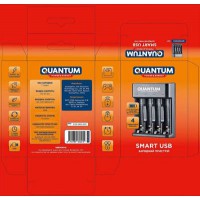 Зарядний пристрій Quantum QM-BC1040 для Ni-MH/Ni-CD 1.2V акум. AA/AAA  4-slot (USB)