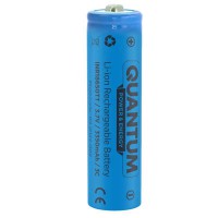 Акумулятор літій-іонний Quantum Li-ion INR18650, 3350mAh, 3С з клемним виступом, 1шт/уп