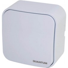Вимикач накладний Quantum одноклавішний білий, 1шт/уп