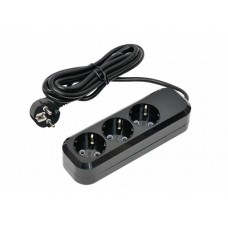 3 гнезда 3М удлинитель земля черный 7533