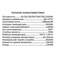 THE Light світлодіодний прожектор 100W Premium