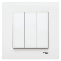  Вимикач потрійний VIKO KARRE білий (90960068)