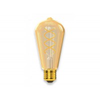 Лампа ST64  filament golden spiral 6w E27 1800K (079-HG)