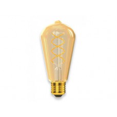 Лампа ST64  filament golden spiral 6w E27 1800K (079-HG)