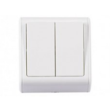 LUXEL Подвійний вимикач Miniature (білий) 2053