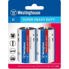 Сольова батарейка Westinghouse Super Heavy Duty D/R20 2шт/уп blister