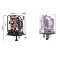 Реле промежуточное 220V 10a (11 конт.)