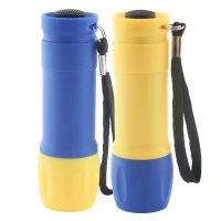  Ліхтар ручний Quantum QM-FL1045 Smile yellow+blue 3W COB живлення 3xAAA 2шт/уп, blister
