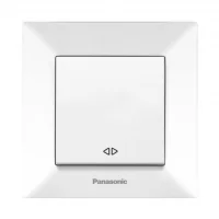 Вимикач Panasonic Arkedia Slim одноклавішний перехресний білий