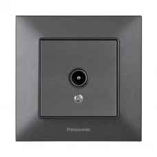 Розетка Panasonic Arkedia Slim ТV прохідна 12dB, димчаста