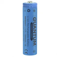  Акумулятор літій-іонний Quantum Li-ion INR18650, 3350 (3000) mAh, 3С з клемним виступом, 1шт/уп