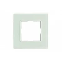 Рамка одинарна скляна горизонтальна apple white (білий) 0021