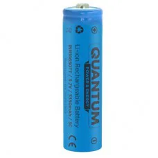  Акумулятор літій-іонний Quantum Li-ion INR18650, 3350mAh, 3С з клемним виступом, 1шт/уп