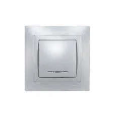  LUXEL Вимикач з підсвіткою Bravo (срібло) 5505