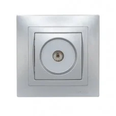  LUXEL Розетка TV Bravo (срібло) 5509