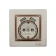 LUXEL Розетка із заземленням і 2 USB JAZZ (теракот) рамка 9230