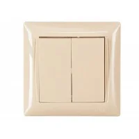 LUXEL Вимикач подвійний PRIMERA (крем) 3303