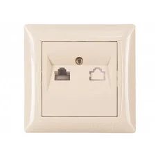 LUXEL Комп\'ютерна розетка PRIMERA (крем) 3327
