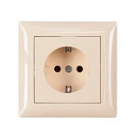LUXEL Розетка із заземленням PRIMERA (крем) 3304