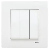 Вимикач потрійний VIKO KARRE білий (90960068)