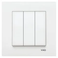 Вимикач потрійний VIKO KARRE білий (90960068)