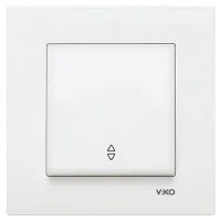 Вимикач прохідний одинарний VIKO KARRE білий (90960004)