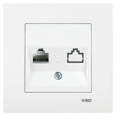 Розетка комп\'ютерна одинарна VIKO KARRE біла (90960032)
