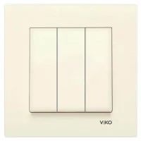 Вимикач потрійний VIKO KARRE кремовий (90960168)