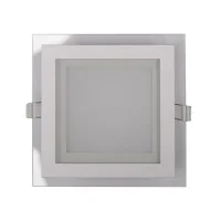 LUXEL Панель LED квадрат (скло) 12w 4000K IP20 (DLSG-12N)