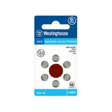 Повітряно-цинкова батарейка Westinghouse для слухових апаратів A312 1.45V 6шт/уп blister